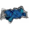 Nálepka 3D diera samolepiaca Palmové listy 95x73 cm