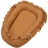 COTTON & SWEETS Detské hniezdo s volánikmi Pure Nature Exclusive - Caramel