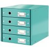 LEITZ Zásuvkový box Leitz Click & Store 4 zásuvky ľadovo modrý
