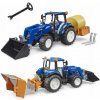 Bruder 02187 New Holland T5.120 s čelným nakladačom, sklápacou skriňou a vidlami