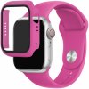 AppleKing silikónový remienok s puzdrom s tvrdeným sklom pre Apple Watch 41mm - ružový - možnosť vrátiť tovar ZADARMO do 30tich dní