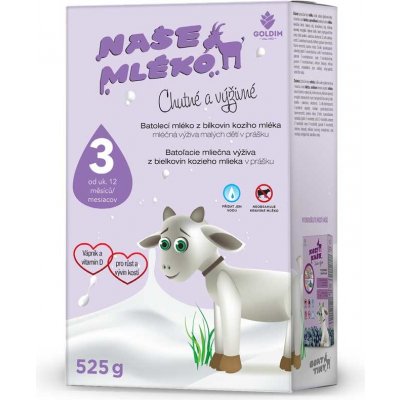 Goldim NAŠE 3 z kozího mléka 12m+ 525 g od 16,79 € - Heureka.sk