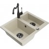 MEXEN/S MEXEN/S - Carlos granitový drez 1.5 vrátane batérie Carla, béžová 6518-69-670700-70