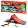 Simba Prstový skateboard s rampou 27x10x9 červená