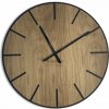 Veľké drevené hodiny v hnedej farbe 60cm