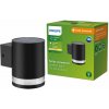 Záhradné nástenné svietidlo Solárne vonkajšie fasádne svietidlo LED 1,5 W 200 lm 2700K Black Fyce Philips
