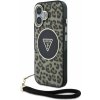 Guess IML Leopard Triangle Logo Strap MagSafe kryt pre iPhone 16, hnedý 57983124188