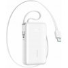 Joyroom Powerbanka JR-PR2 35W 10000mAh s výsuvným kabelem USB-C a vestavěným kabelem Lightning - bílá