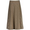 Gant Midi Flared Checked Skirt Deep Brown