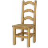 MW Jedálenská stolička z masívu SIL 01 sedliacka - K17 biely vosk