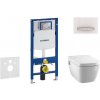Geberit Duofix - Modul na závesné WC s tlačidlom Sigma50, alpská biela + Tece One - sprchovacia toaleta a doska, Rimless, SoftClose 111.300.00.5 NT8
