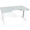 Pracovný stôl Motion Ergo, ZO, 3S, 120x61-128x90 cm, sivá/biela