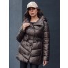Dámska zimná prešívaná bunda s kapucňou BLOOM Dstreet TY4484 Farba: Hnedá, Veľkosť: S