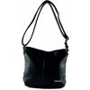 VIOLET dámska crossbody koženková kabelka Čierna