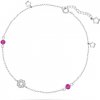 Retiazka na nohu ružový so Swarovski Elements Malo BA210113000F Fuchsia