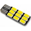 LED žiarovka W5W bočná, výkon 2 COB diódy T10 CANBUS