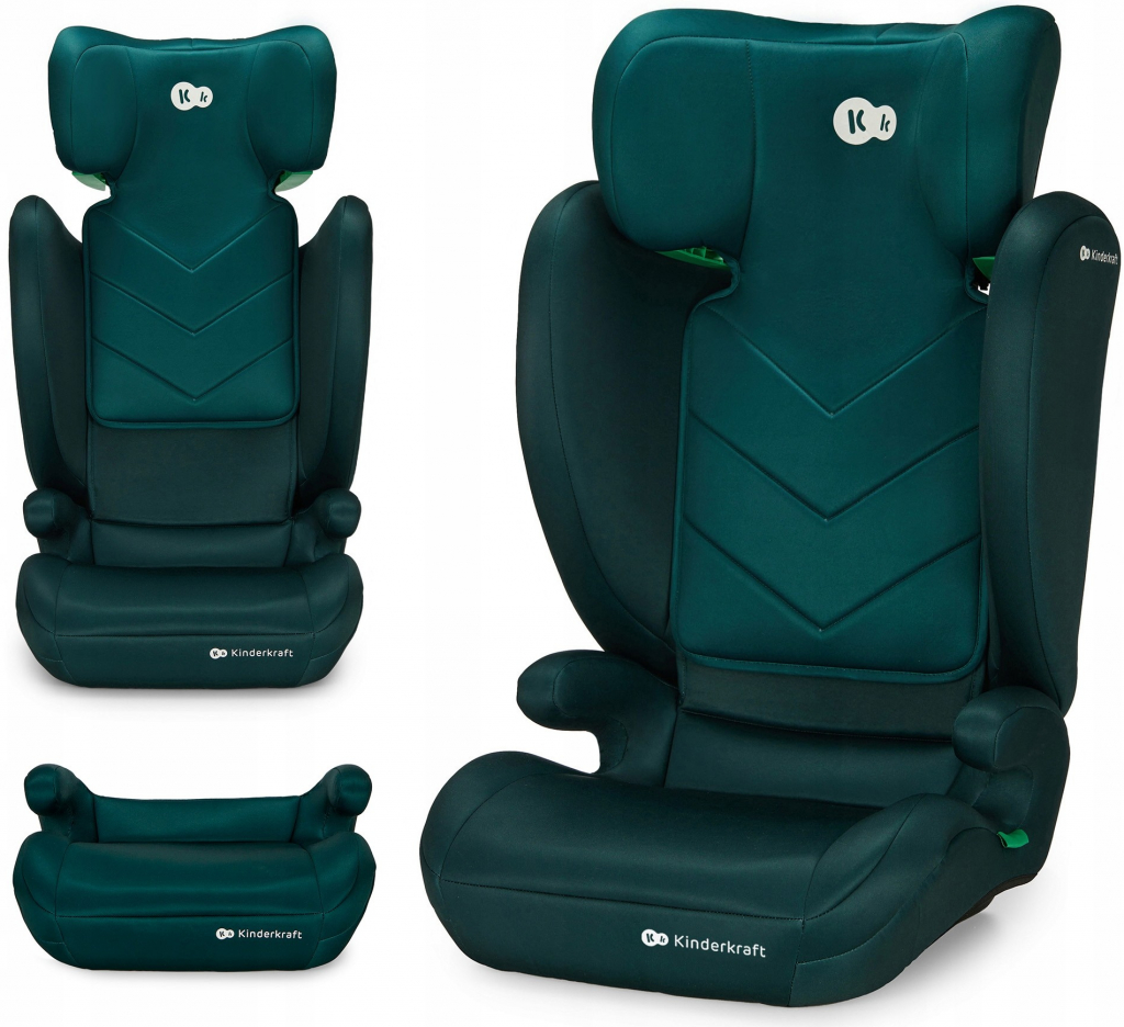 Bezpečná a moderná autosedačka Kinderkraft i-Spark i-Size 2024 v príjemnej zelenej farbe – ideálna pre pohodlie a bezpečnosť vášho dieťaťa.