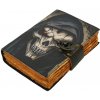 Leather Journals Ručně vyráběný kožený zápisník s potiskem Smrťáka v černém plášti