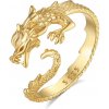 For Silver Pozlátený prsteň Dragon - Striebro 925