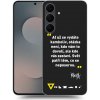 Picasee silikónový čierny obal pre Samsung Galaxy S25 FE 5G - Kazma - SVĚT PATŘÍ TĚM, CO SE NEPOSEROU
