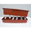 LEBIŠ Truhlík samozavlažovací s knoty plastový terakota - 51x15x17cm