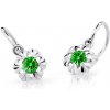 Cutie Jewellery Detské náušnice z bieleho zlata C2213B-Green