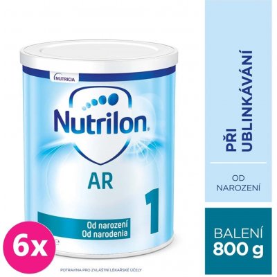 6x NUTRILON 1 AR špeciálne počiatočné mlieko 800 g, 0+