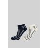 Gant ponožky BRETON STRIPE ANKLE SOCKS 2-PACK modrá