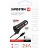 Autonabíjačka Swissten 2.4A so zabudovaným USB-C káblomaUSB konektorom 20111500