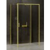 New Trendy Prime Light Gold sprchovací kút 100x100 cm obdĺžniková zlatá lesklé/priehľadné sklo K-1131