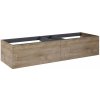 Elita Look Slim skrinka 160x44.9x31.8 cm závesná kúpeľňová skrinka pod umývadlo dub RE081604027050