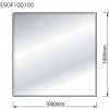 Sklo pod kachle - malý obdĺžnik 1000x1000x8mm ESGF100100 HARK (DE)