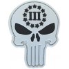 WARAGOD Nášivka 3D Punisher three Percenter 6.8x5.2cm