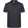 James & Nicholson (Daiber) Pánska polokošeľa z biobavlny 8010 - Grafitová | 3XL