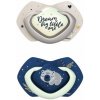 Canpol babies Set symetrických silikónových cumlíkov Light touch 6-18m SLEEPY KOALA modrý