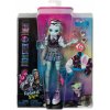 Mattel Monster High Bábika Frankie Stein s modrými a čiernymi pruhovanými vlasmi