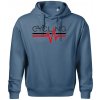 Cycling ekg - Oversized mikina pánska Moon - kratšia + širšia - S ( Denim )