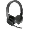 Logitech MSFT Zone Wireless čierna / bezdrôtový USB headset / mikrofón / USB-A prijímač + Bluetooth / Qi bezdr. nabíjanie (981-000854)