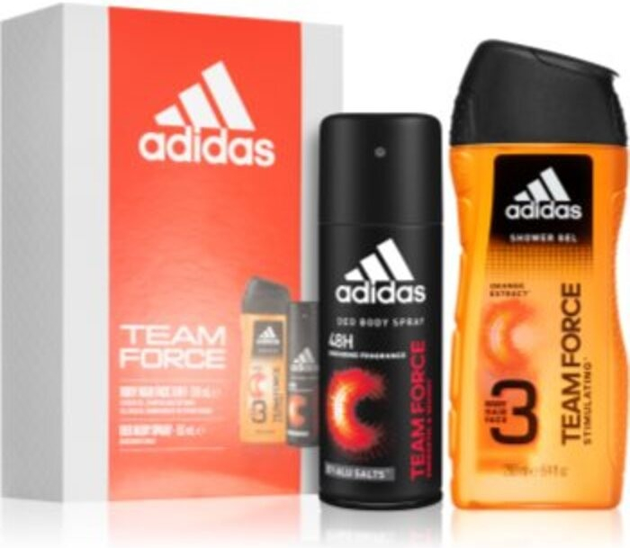 Adidas Team Force 3in1 : sprchový gel 250 ml + deodorant 150 ml