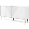 BIM Komoda Woody 4D, 180 cm, biely mat