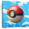 Sablio Obraz Pokemon ball Obloha - 50x50 cm