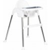 Detská vysoká stolička EcoToys HC-135 2 v 1, biela