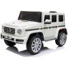 Elektrické autíčko Mercedes G500 12V, biele, 2,4 GHz diaľkové ovládanie, USB / SD Vstup, odpruženie, Lítiová batéria, LED svetlá, ORIGINÁL licencia