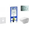 Geberit Duofix - Modul na závesné WC s tlačidlom Sigma01, lesklý chróm + Duravit D-Code - WC a doska, Rimless, SoftClose 111.300.00.5 NH2
