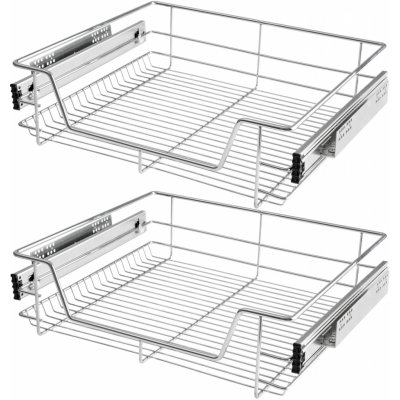 tectake 403442 2 teleskopické zásuvky do kuchyne, spálne - 57 cm