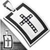 CITY STORM Oceľová retiazka s príveskom platnička s krížom Alfonzo