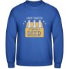 AWDis Mikina Dizajn Save water Drink beer Blu reale