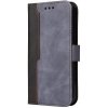 Peňaženkové puzdro Stitching čierno-sivé – Apple iPhone 14