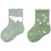 Sterntaler Ponožky protišmykové na lezenie Medvedík ABS 2ks v balení zelená