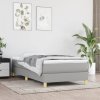Box spring postel s matrací světle šedý 100 x 200 cm textil Šedá 3144151
